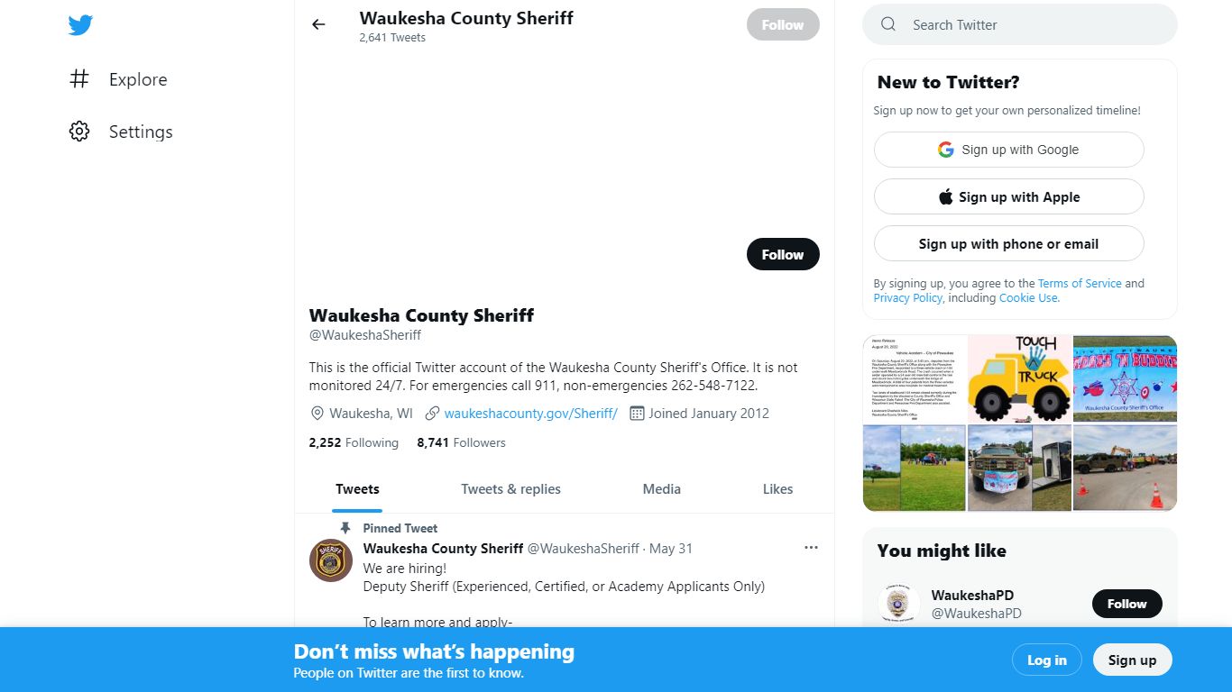 Waukesha County Sheriff (@WaukeshaSheriff) / Twitter